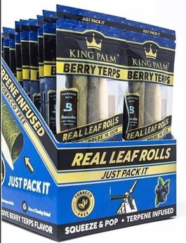 DISPLAY KING PALM 2 SLIM ROLLS BERRY TERPS 20 UNID