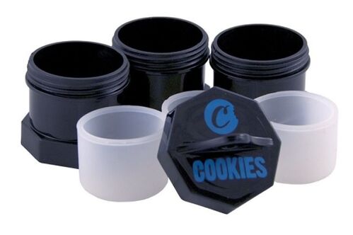 COOKIES BOTE ALMACENAMIENTO NEGRO PEQUEÑO (3PARTES)