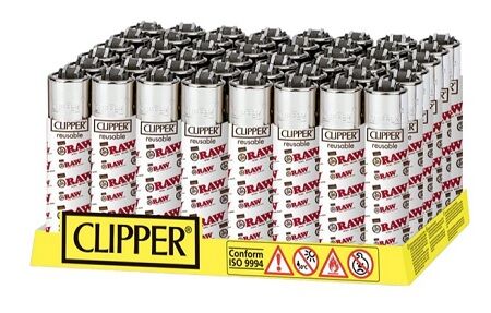 RAW CLIPPER BLANCO Y ROJO 48 UDS DISPLAY