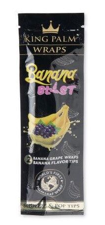 DISPLAY KING PALM WRAPS+FLAVOR TIPS SABOR BANANA BLAST (15UD/DISPLAY-2UD/SOBRE)