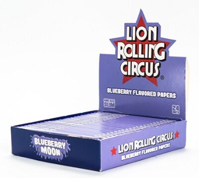 LION ROLLING CIRCUS PAPEL SABOR BLUEBERRY MOON KING SIZE (24UD/DISPLAY-32PAPELES/LIBRILLO)