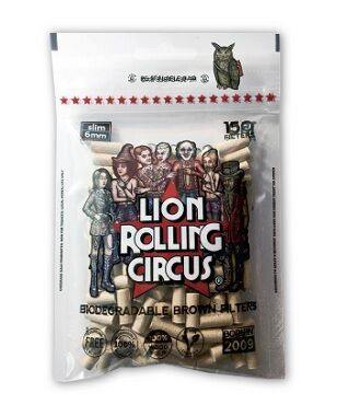 LION ROLLING CIRCUS DISPLAY FILTROS BROWN BIODEGRADABLES (10BOLSAS/120FILTROS)