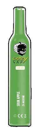 CRAZY VAP BAR 600 2% NICOTINA SOUR APPLE (MANZANA ÁCIDA)