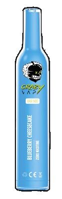 CRAZY VAP BAR 600 ZERO NICOTINA BLUEBERRY CHEESECAKE (TARTA QUESO CON ARNDANOS)