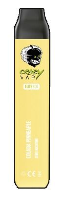 CRAZY VAP ELITE 800 ZERO NICOTINA PINEAPPLE COCONUT (PIA COLADA)