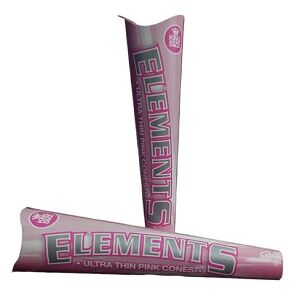 ELEMENTS DISPLAY CONOS PRE ROLLED KING SIZE PINK (3CONOS/PACK - 32UD/DISPLAY)