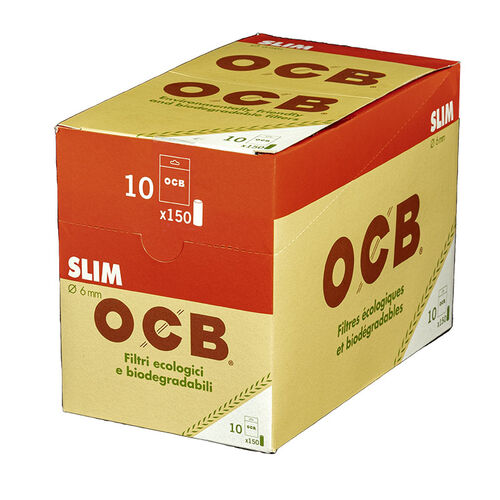 OCB ORGANICO FILTROS SLIM 6MM (10 BOLSAS x 150 FILTROS)