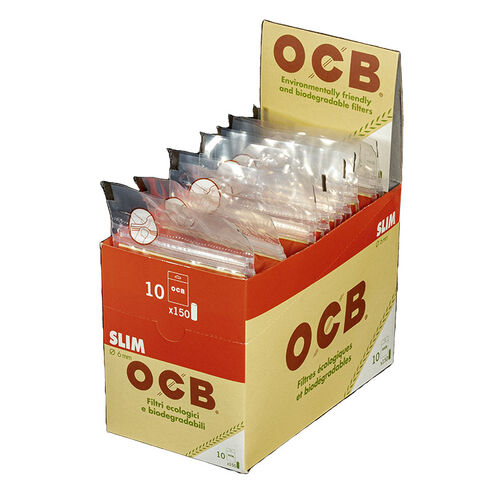 OCB ORGANICO FILTROS SLIM 6MM (10 BOLSAS x 150 FILTROS)