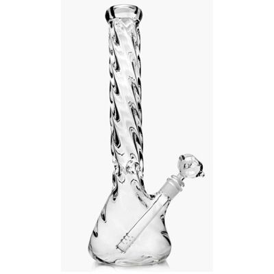 BONG CRISTAL BEAKER ICE TWISTER 37CM