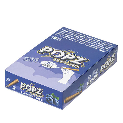 DISPLAY POPZ HEMP CONES BLUEBERRY BURST (12CAJAS/DISPLAY-3UD/CAJA)