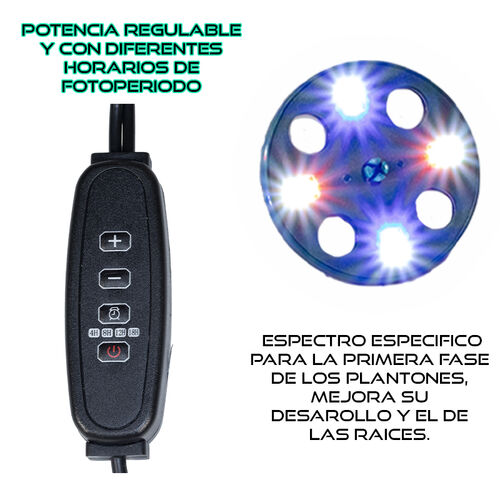 LUZ LED ESPECTRO PARA PROPAGADOR