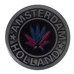 GRINDER METALICO AMSTERDAM HOLLAND 40MM 4 PARTES (HOJA AZUL/ROSA9)