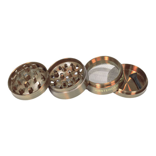 GRINDER ALUMINIO AMSTERDAM CURVED 50MM 4 PARTES GRIS OSCURO