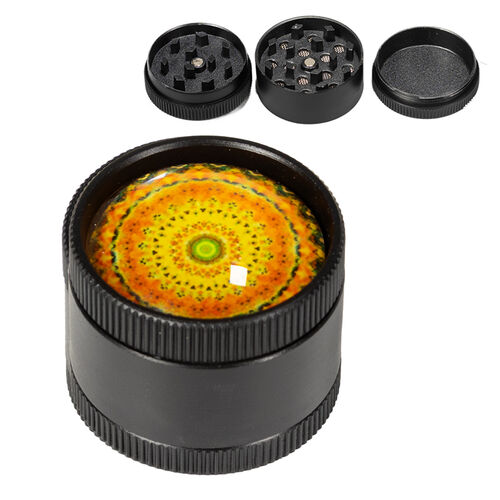 GRINDER METAL MANDALA 3 PARTES 30MM (AMARILLO(NARANJA1)