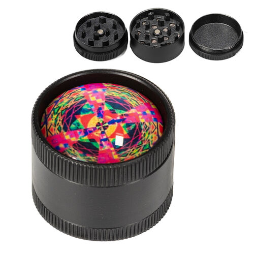 GRINDER METAL MANDALA 3 PARTES 30MM (CRUZ COLORES)