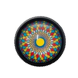 GRINDER METAL MANDALA 3 PARTES 30MM (AMARILLO/AZUL/ROJO)