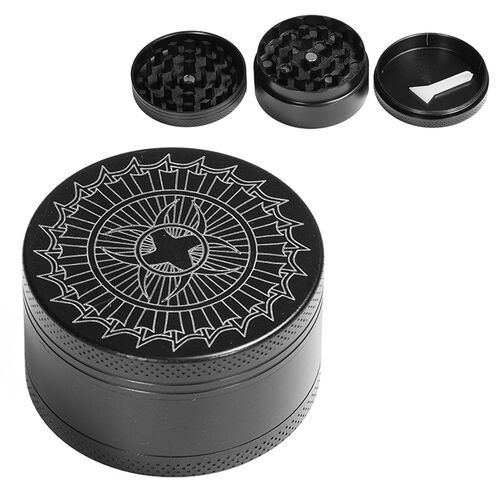 GRINDER METAL MANDALA NEGRO 50MM 3 PARTES (4)