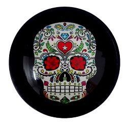 GRINDER METAL NEGRO CALAVERA MEXICANA COLORES 40MM 4 PARTES (1)