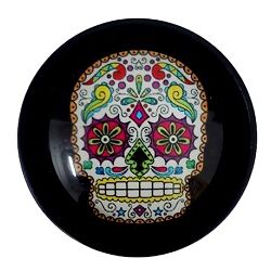 GRINDER METAL NEGRO CALAVERA MEXICANA COLORES 50MM 3 PARTES (6)