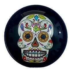 GRINDER METAL NEGRO CALAVERA MEXICANA COLORES 50MM 3 PARTES (7)