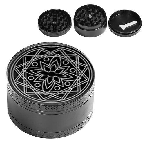 GRINDER METAL MANDALA NEGRO 50MM 3 PARTES (5)