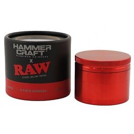 RAW GRINDER X HAMMERCRAFT ROJO 55MM 4 PARTES (M)