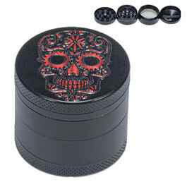 GRINDER METAL CALAVERA COLORES 4P 40MM ROJO
