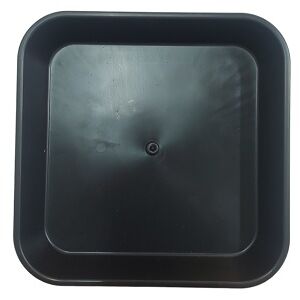 PLATO CUADRADO NEGRO PARA MACETAS DE 11L (23.4x23.4x3cm)