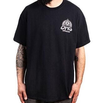 RIPPER SEEDS CAMISETA NEGRA TALLA S "OMG" PIRAMIDE (BLANCO/NEGRO)