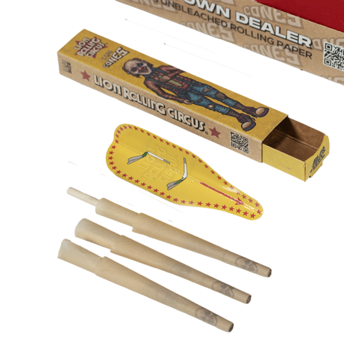 LION ROLLING CIRCUS CONOS PREMIUM PRE-ROLLED 1 1/4 UNBLEACHED (24UD/DISPLAY-6UD/PACK)