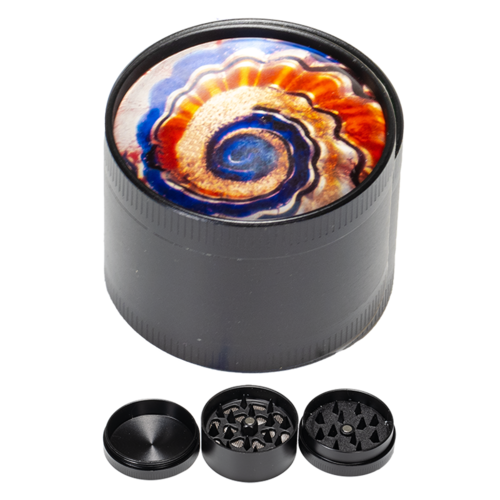 GRINDER METALICO ESPIRAL 40MM 3 PARTES (AZUL/NARANJA/BLANCO6)