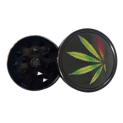 GRINDER PLÃSTICO PLATEADO 40MM HOJA RASTA