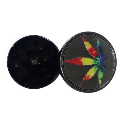 GRINDER PLÃSTICO PLATEADO 40MM HOJA COLORES