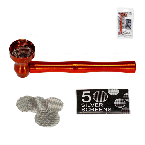 PIPA METAL 80MM ROJO