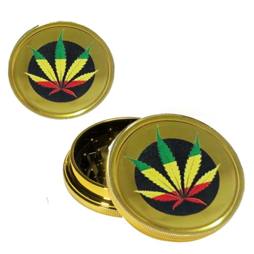 GRINDER PLÁSTICO DORADO 40MM HOJA RASTA