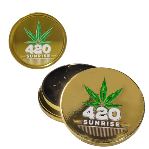 GRINDER PLÁSTICO DORADO 40MM HOJA 420 SUNRISE