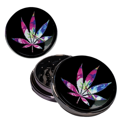 GRINDER PLÁSTICO PLATEADO 40MM HOJA ROSAS