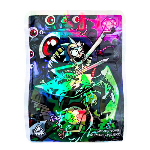 BOLSA ZIP ALUMINIO 3.5GR "RICK & MORTY EYE´S MONSTER" (50 UNIDADES)