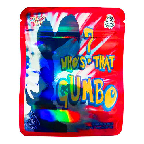 BOLSA ZIP ALUMINIO 3.5GR "WHO´S THAT GUMBO?" (50 UNIDADES)