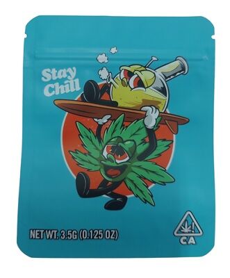 BOLSA ZIP ALUMINIO 3.5GR "STAY CHILL" (50 UNIDADES)