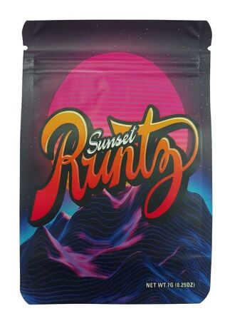 BOLSA ZIP ALUMINIO 7GR "SUNSET RUNTZ" (50 UNIDADES)