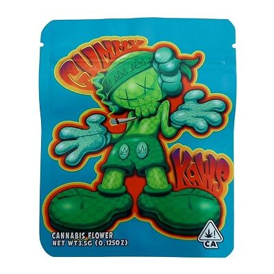 BOLSA ZIP ALUMINIO 3.5GR "GUMMY KAWS" (50 UNIDADES)