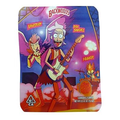 BOLSA ZIP ALUMINIO 3.5GR "BACKWOODS-RICK & MORTY´S ROCK" (50 UNIDADES)