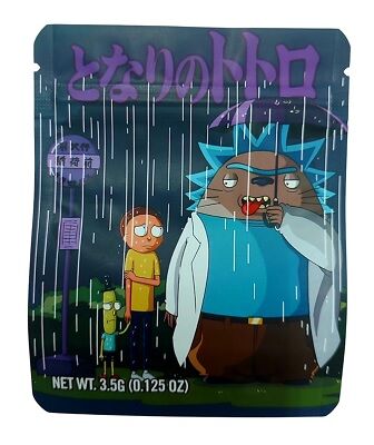 BOLSA ZIP ALUMINIO 3.5GR "RICK & MORTY RAINING" (50 UNIDADES)