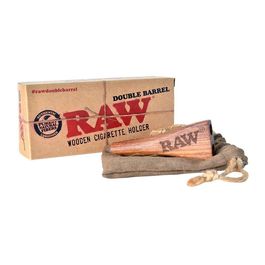 RAW DOUBLE BARREL KING SIZE (PIPA MADERA 2 BOQUILLAS)