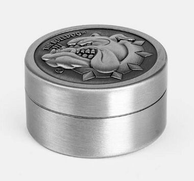 THE BULLDOG GRINDER METÁLICO 3 PARTES PLATEADO"WORLDWIDE"