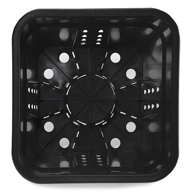 MACETA CUADRADA NEGRA POT AIR 7L (20 X 20)