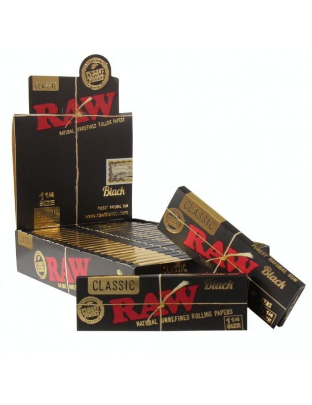 Papel Raw 1 1/4 Black