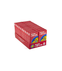THE BULLDOG FILTROS ALGODÓN SUPER SLIM 5.7mm RED(ROJO) (20 CAJAS)