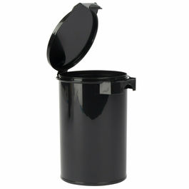 BOTE PLÁSTICO OPACO CON BOCA ANCHA POP TOP NEGRO 160DR